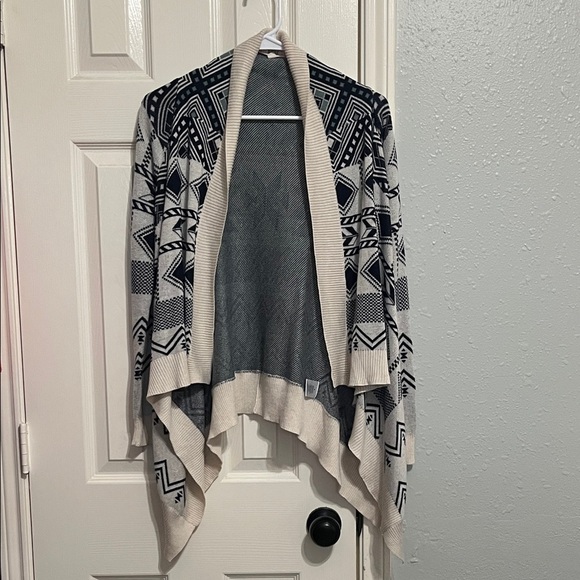 Pink Republic Sweaters - Pink Republic Aztec Print Navy and Cream Cardigan